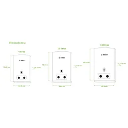 Terma a Gas Bosch ASO 10 Litros GLP, Encendido Automatico y 3 Sistemas de Seguridad Bosch-Calentador a Gas Bosch ASO 10 Litros G