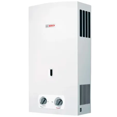 Calentador a Gas Bosch ASO 10 Litros GLP, Encendido Automatico y 3 Sistemas de Seguridad