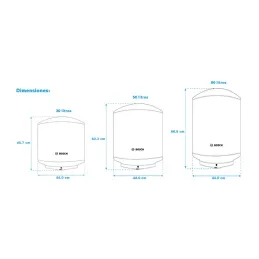Terma Electrica Bosch Basic 80 Litros 1.5kw, IPX4 dos sistemas de seguridad y control de temperatura Bosch-Terma Electrica Bosch