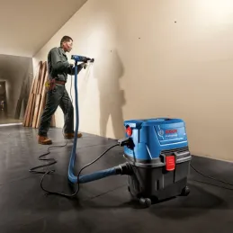 Aspiradora Bosch Gas 15 PS, Humedo y Seco 1100W Flujo de Aire 53L Reservorio 15L Bosch-Aspiradora De Polvo Universal Bosch Gas 1