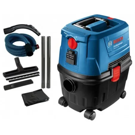  Aspiradora Bosch Gas 15 PS, Humedo y Seco 1100W Flujo de Aire 53L Reservorio 15L 760.169492 Aspiradora De Polvo Universal Bosch