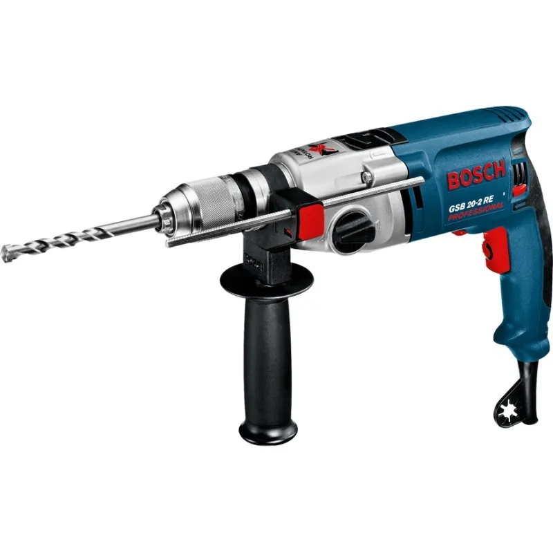 Taladro Percutor Bosch GSB 20-2 RE Professional, 800W 3000RPM M1/2 Soft Grip 2 Velocidades, MP