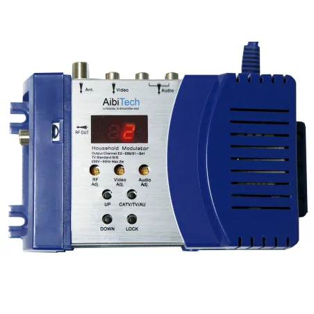 Modulador Household TV Modulator CATV AV04H, para Sistemas NSTC 133.898305  PLL controlado por MCU, alta precisión y estabilida