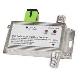 Receptor óptico Mini FTTH 2020A, CATV SATV 1100-1600nm 47-2150MHz Conector RG6 F SC/APC