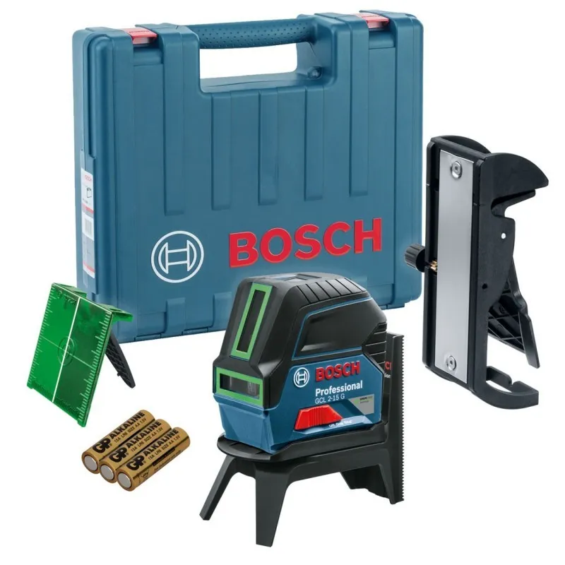 Nivel Laser Combinado Bosch GCL 2-15 G, alcance 15m con soporte RM1 Lineas Cruzadas 2 Puntos