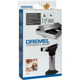 Soplete Soldador Dremel VersaFlame 2200, Gas Butano con 4 Accesorios usos Soldar Termoformar Fundir Corte térmico Gratinar Dreme