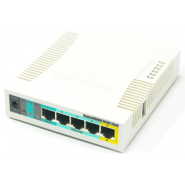 Router RouterBoard Mikrotik RB951UI-2HnD wireless 1000mW 2.4Ghz 802.11bgn 5 Ethernet, 1USB L4