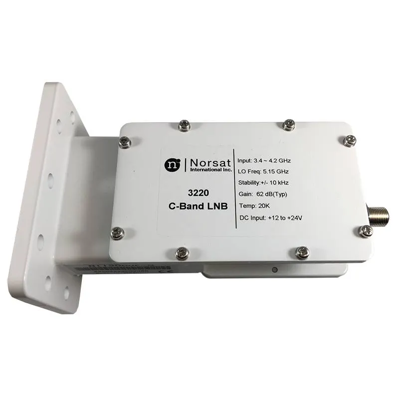 LNB Banda C Norsat 3220, 20K PLL 3.4 - 4.2GHz Alta Estabilidad Ganancia 62dB High Stability C-Band