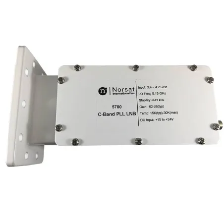 LNB Banda C Norsat 5700, 15K PLL 3.4 - 4.2GHz Alta Estabilidad Ganancia 62dB High Stability C-Band