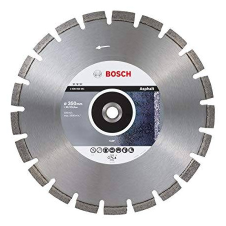 Disco de corte para Asfalto Bosch Best 14" 355mm, Diamantado Uso en Hormigon y asfalto 2608603641
