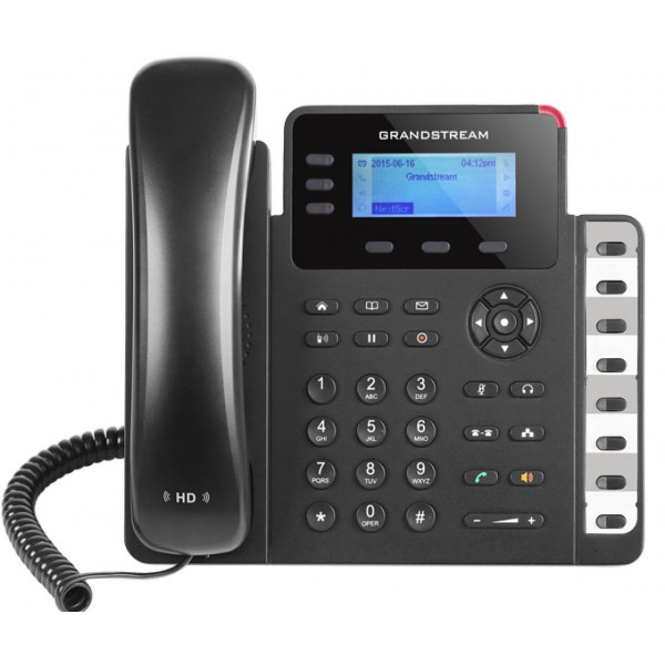 Teléfono IP - Grandstream GXP-1630, 3 lineas, 3 Teclas, Conferencia 4 vias, 8 teclas BLF, LCD 132 X 48, RJ-45 PoE, Audio HD