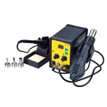  Estacion de Calor y Soldadura ESD 968, Control de Temperatura con Pantalla LED Cautin y Pistola Calor 181.355932 Estacion de Ca