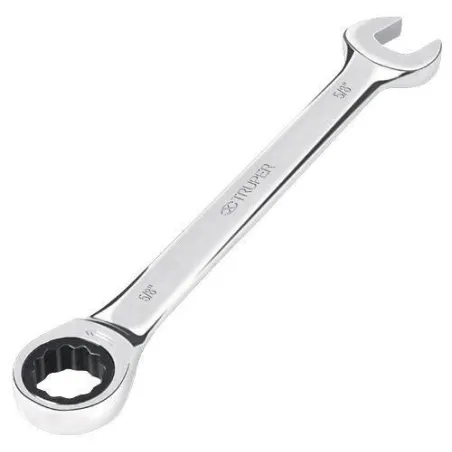  Llaves Boca Mixta Ratchet 21mm ACrVanadio Truper 13623 24.576271 Llave Mixta con Ratchet 21 mm Largo 278 mm, Acero al Cromo Van