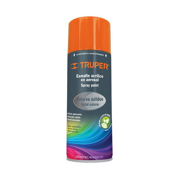 Pintura en Spray Ultracraft Naranja, 400ml, secado rapido libre de Plomo, PA-NA-U 40036 Truper