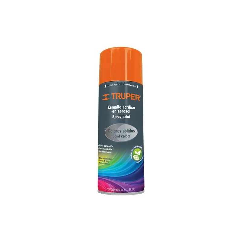 Pintura en Spray Ultracraft Naranja, 400ml, secado rapido libre de Plomo, PA-NA-U 40036 Truper