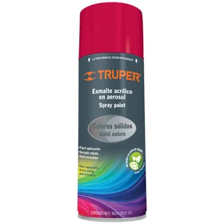 Pintura en Spray Ultracraft Rojo Brillante, 400ml, secado rapido libre de Plomo, PA-RB-U 40024 Truper