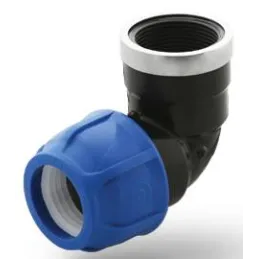  Codo Rosca Hembra 90mm x3” Riego Enlace HDPE PN16 Poelsan 7655  64.40678 Enlace Codo 90 Rosca Hembra 90 x 3" Conexion para Tube