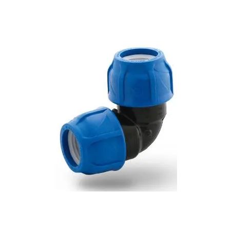 Codo 110mm Riego Enlace HDPE PN16 Poelsan 4099 Poelsan-Enlace Codo 90 110 x 110 Conexion para Tuberias 4" HDPE PN16, 4099 Poelsa