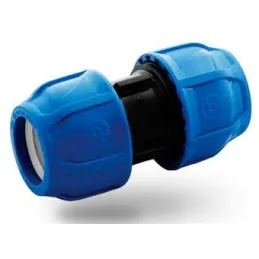  Enlace Recto 63mm Riego HDPE PN16 Poelsan 2066 19.491525 Enlace Recto 63 x 63 Conexion para Tuberias 2" HDPE PN16, 2066 Poelsan