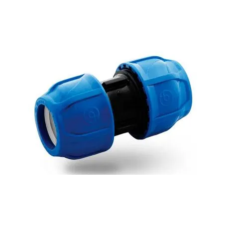  Enlace Recto 50mm Riego HDPE PN16 Poelsan 2055 11.186441 Enlace Recto 50 x 50 Conexion para Tuberias 1 1/2" HDPE PN16, 2055 Poe