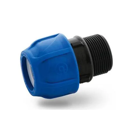  Enlace Rosca Macho 63mm x2" Riego HDPE PN16, 1166 Poelsan 9.745763 Enlace Rosca Macho 63 x 2" Conexion para Tuberias 2" HDPE PN