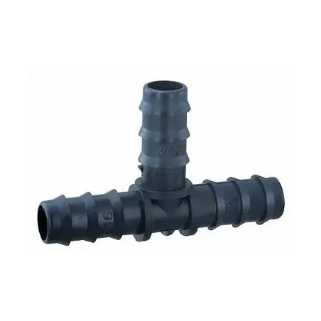  Te Simple dentado 20mm x 20 x 20 Bolsa 100U para Riego por Goteo Tuberia HDPE, 15344 Poelsan 46.610169 Te Simple dentado 20 x 2