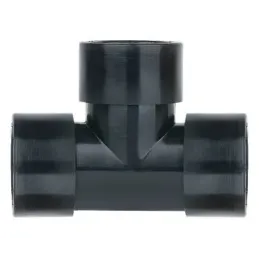  TE PP roscado Hembra 1” x 1” x 1” Bolsa 25U Conexion para Tuberias HDPE, 13273 Poelsan 100 TE PP roscado Hembra 1" x 1" x 1" Bo
