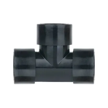  TE PP roscado Hembra 1” x 1” x 1” Bolsa 25U Conexion para Tuberias HDPE, 13273 Poelsan 100 TE PP roscado Hembra 1" x 1" x 1" Bo