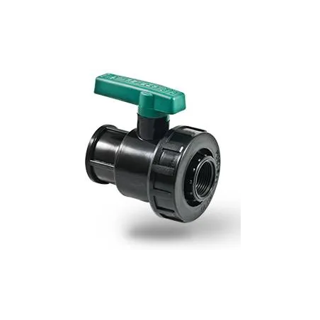 Valvula de Bola Rosca Hembra 3/4" x 3/4" Conexion para Tuberias 3/4" HDPE PN10, 99322 Poelsan