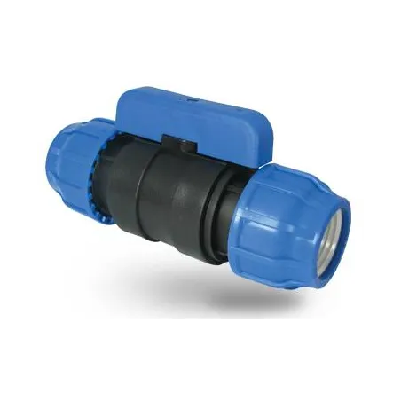 Valvula de Bola Tipo Enlace 25 x 25 Conexion para Tuberias 3/4" HDPE PN16, 995722 Poelsan