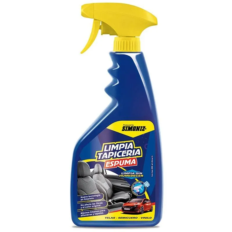 Limpia Tapices Espuma 500ml Limpia Tapiceria sin humedecer maxima limpieza alfombras y tapetes, 307807 SIMONIZ