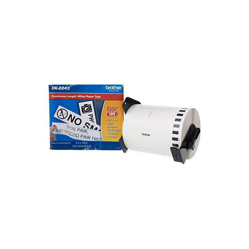 Etiqueta Rollo Continuo Brother DK-2243, 101mm x 30.4m Blanco Rotuladora QL-1060