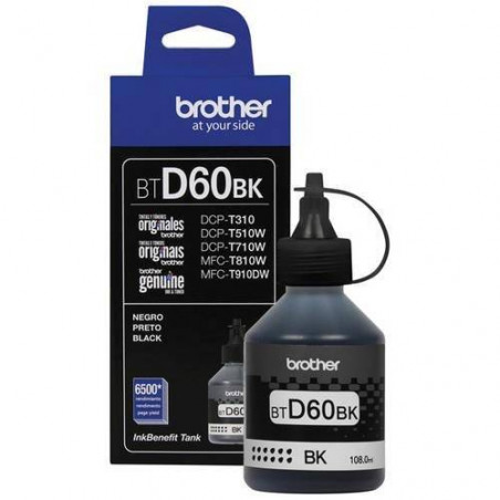Botellas de Tinta Brother BTD60BK Black, sistema continuo DCP-T310 DCP-T510W DCP-T710W MFCT910DW