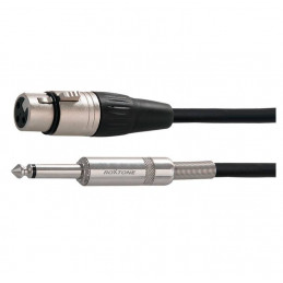 Cable de Microfono Roxtone SMXJ210L5, 5M Plug Mono 6.3mm a Jack Canon XLR Hembra