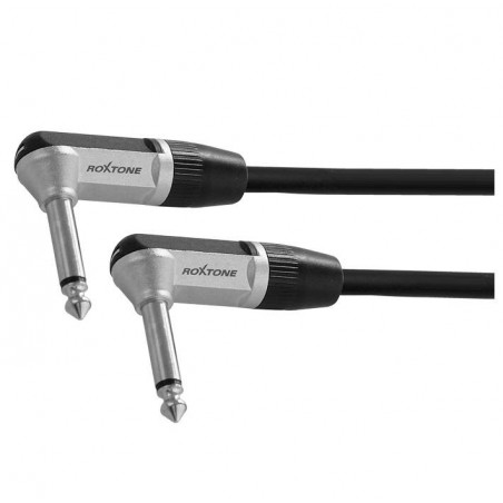 Cable de Instrumento Roxtone SGJJ130L5, 5M Plug Mono 6.3mm a Plug Mono 6.3mm en angulo recto