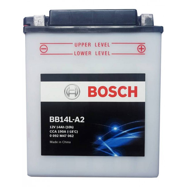 Bateria Motocicleta Bosch 14AH 12V BB14L-A2 - + CCA190A 13x8.5x16.7cm