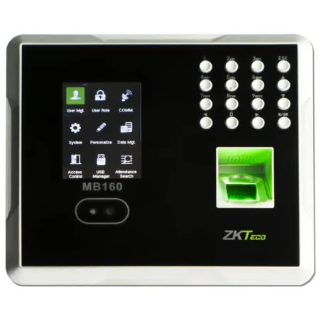  Control Asistencia IP Y Acceso Zkteco MB460, 2.8" TFT 1500 Rostros deteccion Facial 2000 Huellas y Tarjetas ID ADMS RED USB 588