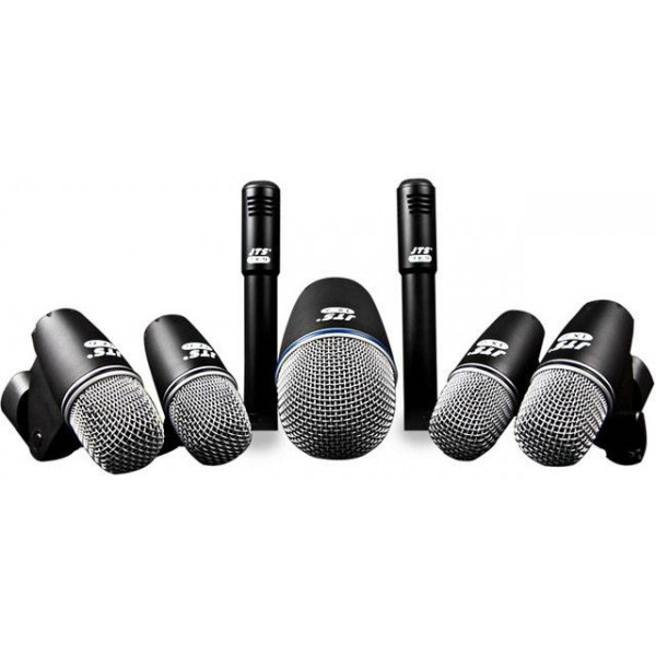 Microfono Alambrico Kit JTS TXB-7M, 7 unidades microfonos para Bateria 1 (TX-2) 4 (TX-6) 2 (TX-9) con Maleta ABS
