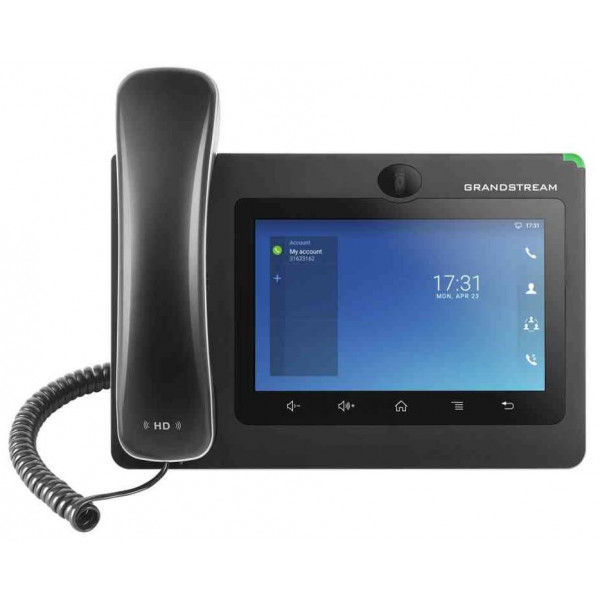 Telefono IP GrandStream GXV3370, 16 líneas, LCD 7", WiFi dual Band, PoE Camara Integrada Audio HD