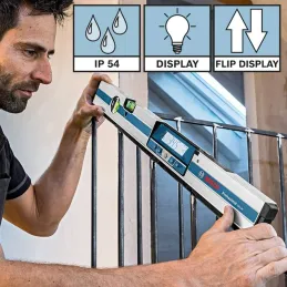 Inclinometro digital Bosch GIM 60 L, 60cm Imantado Transferencia de inclinaciones 30m Laser Bosch-Inclinometro digital Bosch GIM