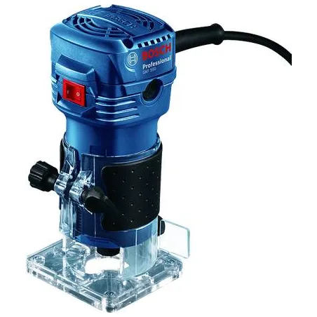  Ruteadora Fresadora Bosch GKF 550 Professional, 500W 33000rpm 6mm Incluye Guia paralela rodillo plantilla 412.711864 Ruteadora 