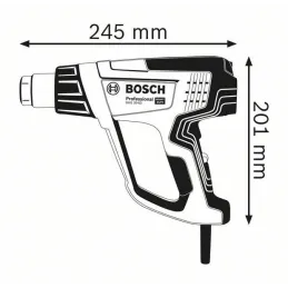 Pistola de Calor Bosch GHG 20 - 63, 2000W 50 – 630 Grados, Ajuste de Temperatura Bosch-Pistola de Calor Bosch GHG 20 - 63, 2000W