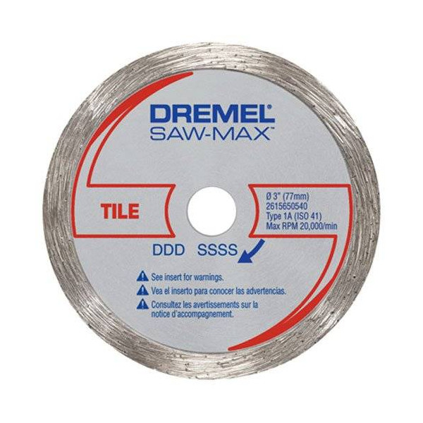 Disco Corte Azulejo Dremel SM540, 3" DSM 540 para baldosas azulejos porcelana