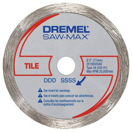 Disco Corte Azulejo Dremel SM540, 3" DSM 540 para baldosas azulejos porcelana
