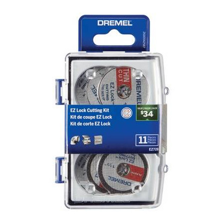 Kit Accesorios para Cortar Dremel 728, 11 accesorios Micro Kit corte EZ Lock