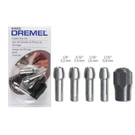 Kit Tuerca Boquilla Dremel 4485, 4 Boquillas Juego y Portaherramientas