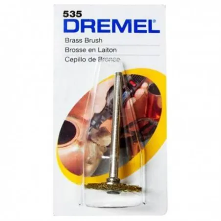  Cepillo de Laton Dremel 535, 3/4" 19mm EZ Lock para Limpiar y Pulir 19.491525 Cepillo de Laton Dremel 535, 3/4" 19mm EZ Lock pa