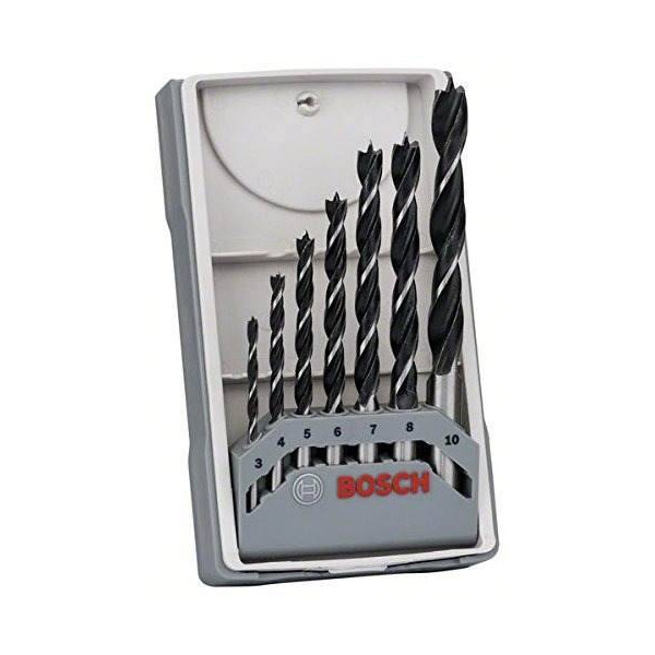 Broca Madera Bosch Set 07 Piezas 3,4,5,6,7,8,10mm 2607017034