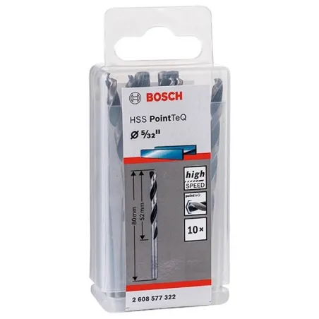 Brocas Metal HSS 1/8" PointTeQ 10u, Bosch 2608577320 Bosch-Broca Metal HSS Bosch PointTeQ 1/8" Acero Rapido 2608577320 para acer