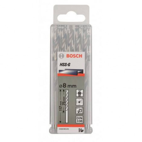 Broca Metal HSS-G Bosch 15.9mm - 5/8" Acero Rapido 2608585466 para acero hierro 4 Unidades